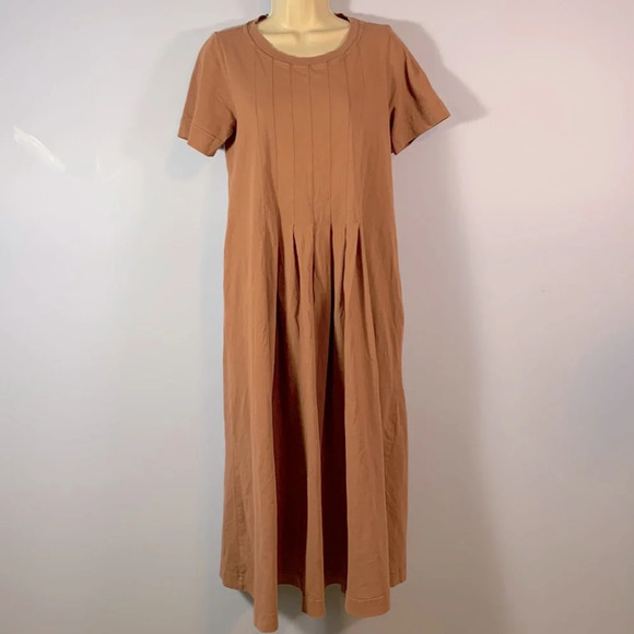 FRee people beach size XS on repeat terracotta clay color front pleat seams long - Picture 1 of 10